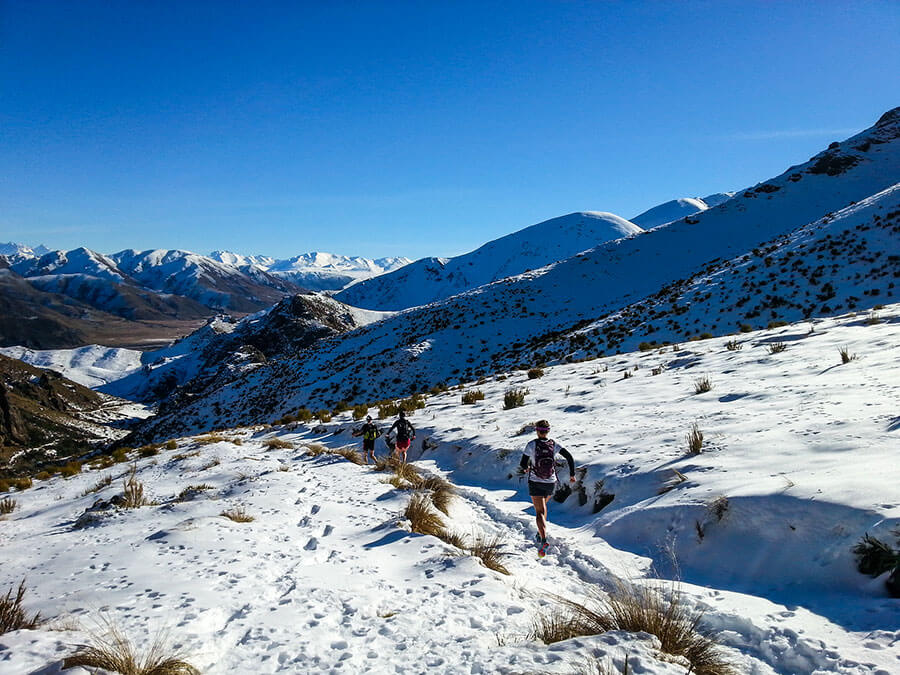 The fast descent to Woolshed Creek Hut.