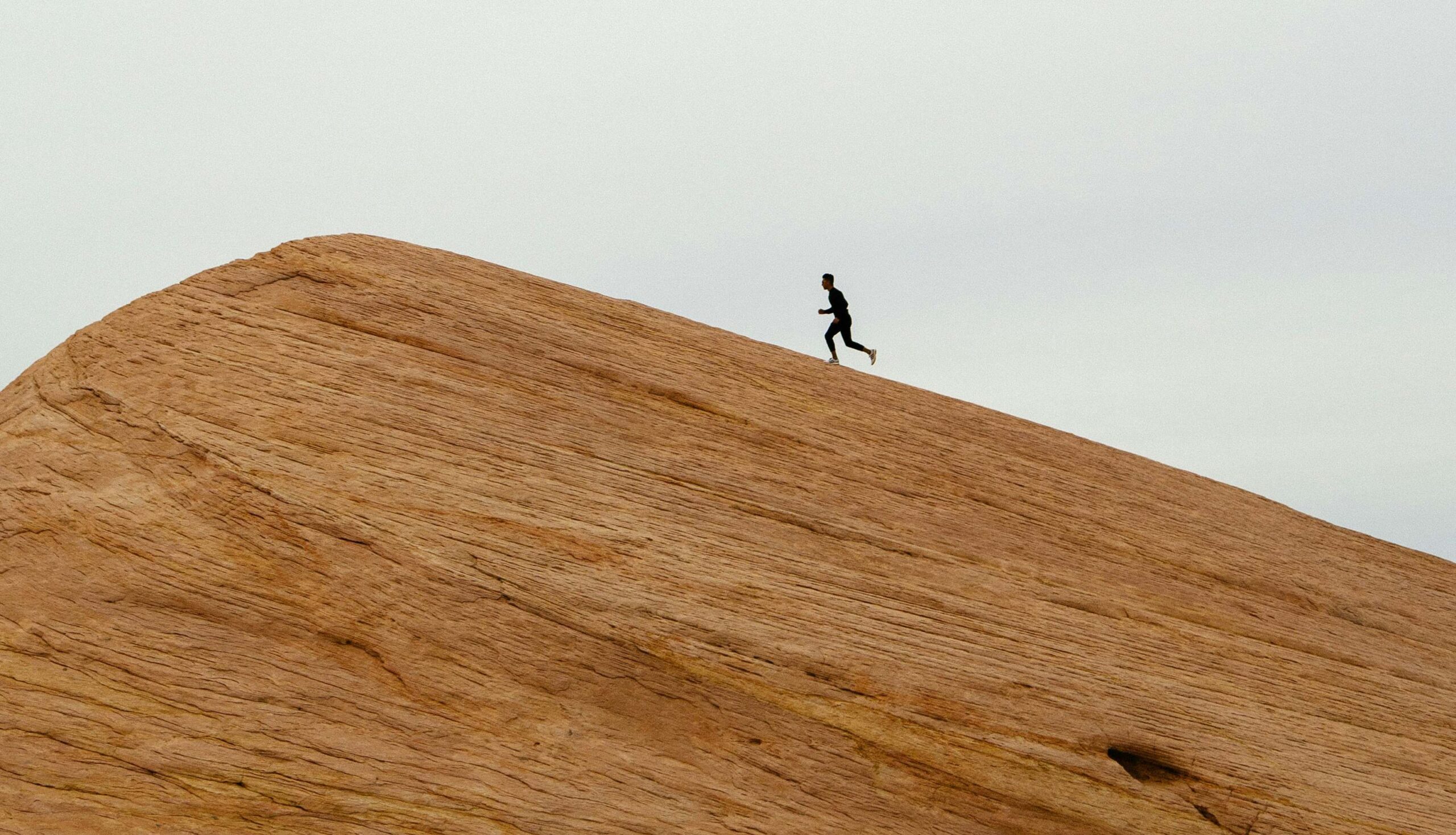 running up mountains